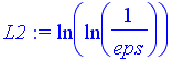 L2 := ln(ln(1/eps))