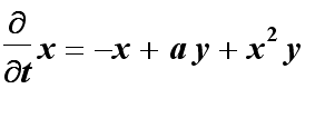 diff(x,t) = -x+a*y+x^2*y
