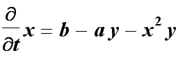 diff(x,t) = b-a*y-x^2*y