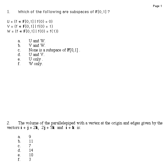 Mat 1341a Sample Mini Test 1