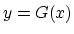 $y=G(x)$
