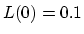 $L(0) = 0.1$